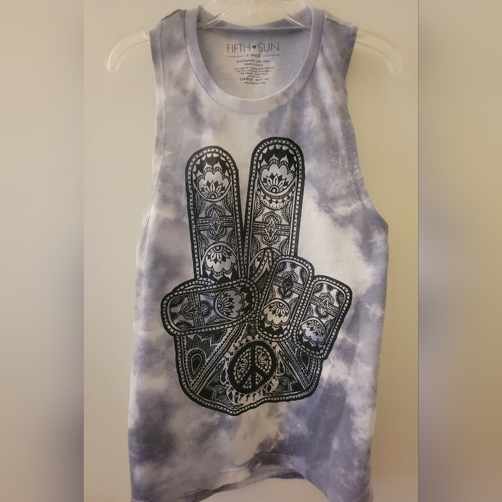 Womens peace sign tank top